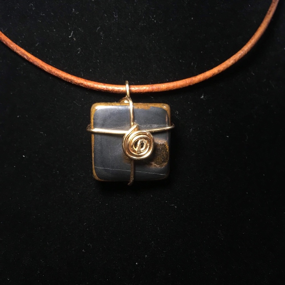 OOAK Square Tiger’s Eye Pendant